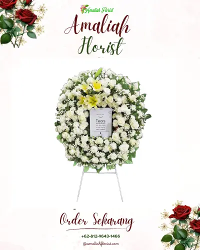 Krans Bunga Duka Cita di Sri Mulya